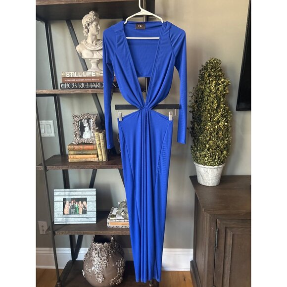 OW Collection Midnight Maxi Dress Dark Blue Womens Size Small - Picture 6 of 13
